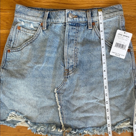 Free People Blue Denim Skirt size 26 - Picture 5 of 6
